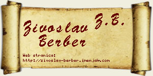 Živoslav Berber vizit kartica
